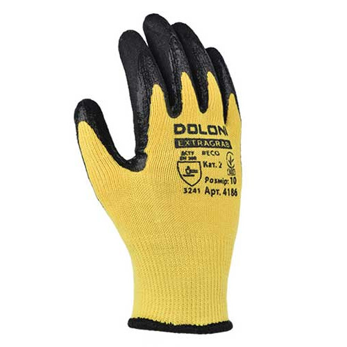 Перчатки рабочие DOLONI 4186 трикотажные с латексным покрытием